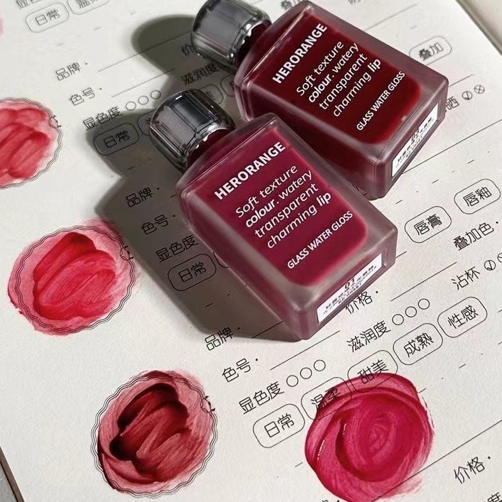 Herorange Son Bóng Dưỡng Ẩm Lâu Trôi Thiết Kế Hình Trái Cây Dễ Thương Dành Cho Học Sinh