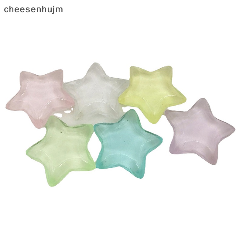 Cs Set 10 Mô Hình Ngôi Sao Dạ Quang mini Bằng Nhựa resin Trang Trí Tiểu Cảnh vn