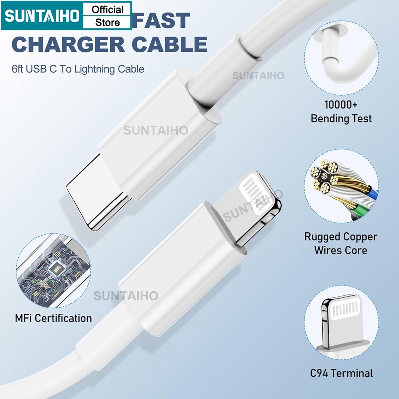 Suntaiho PD 35W Cốc Sạc Nhanh Hai Cổng usb 35w Cho iphone android Điện Thoại