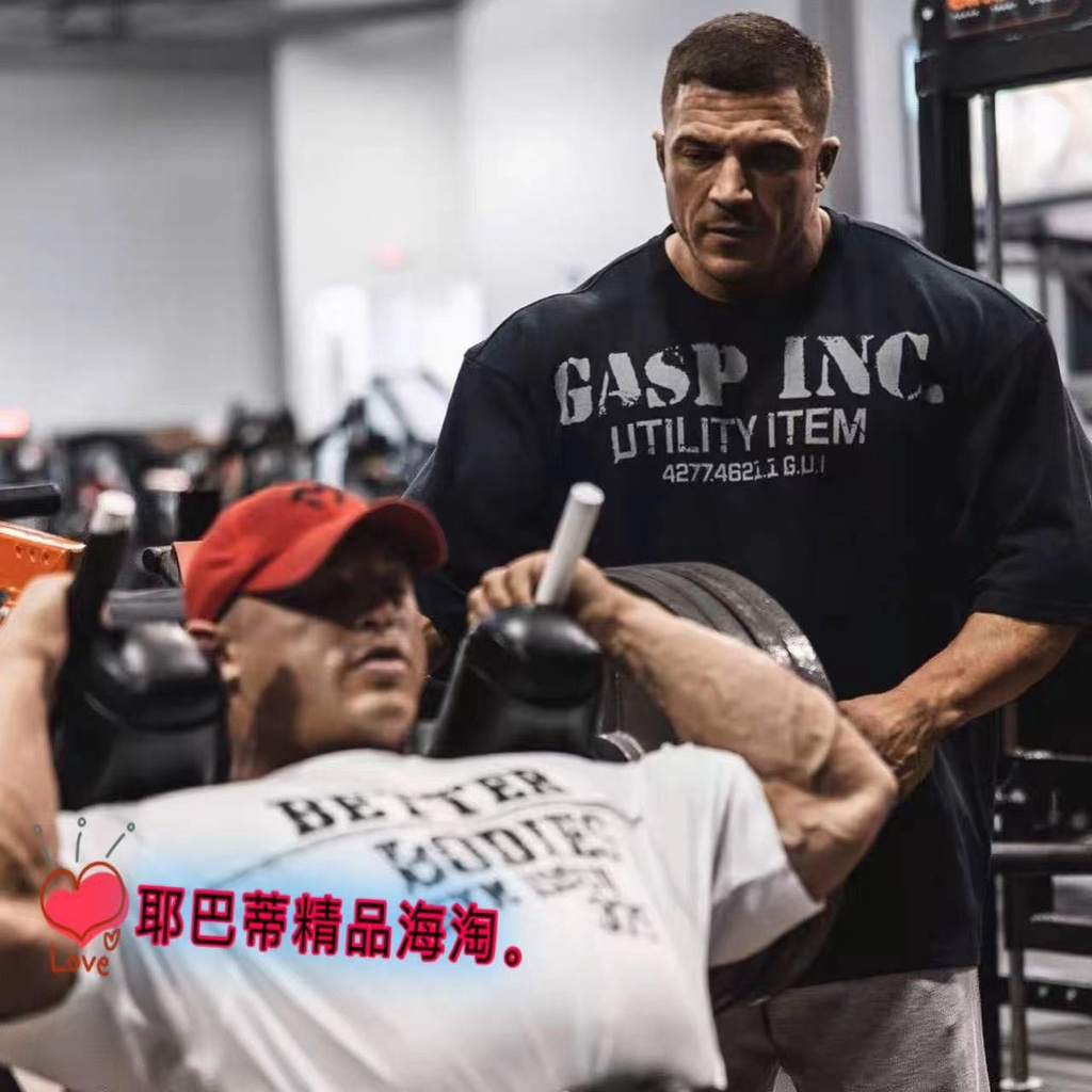 Gasp Áo Thun Thể Thao Tay Lỡ Phối Màu Tương Phản Thời Trang Mùa Hè Cho Cặp Đôi