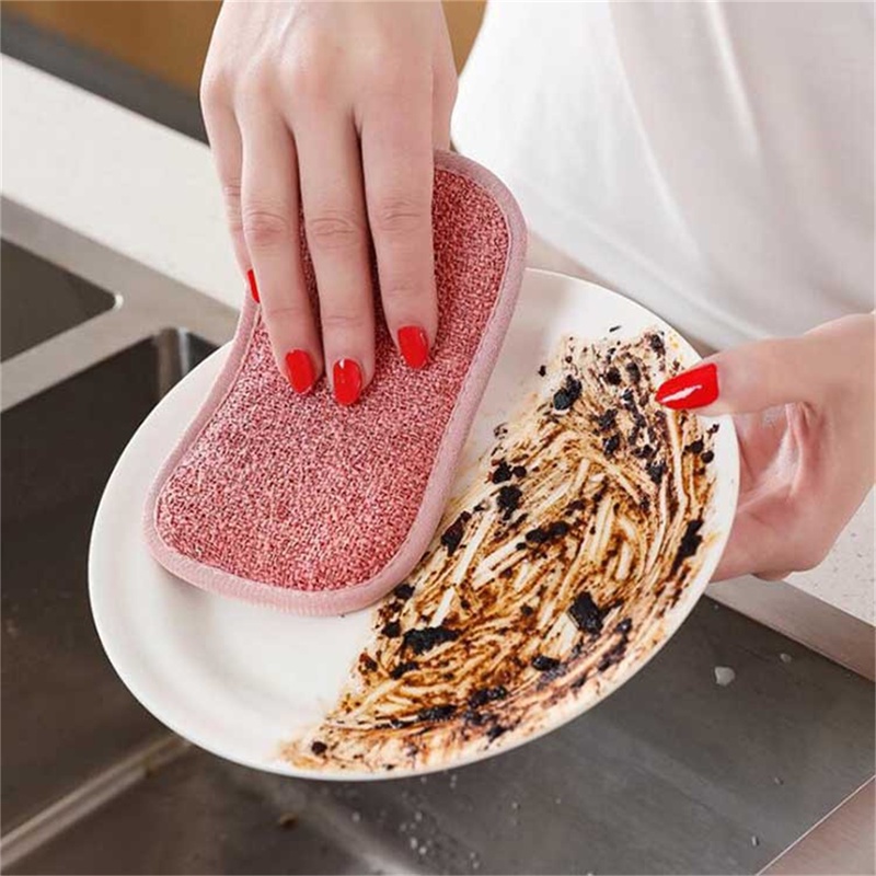 Miếng Bọt Biển Lau Chùi Vải Hình Số 8 Hai Mặt