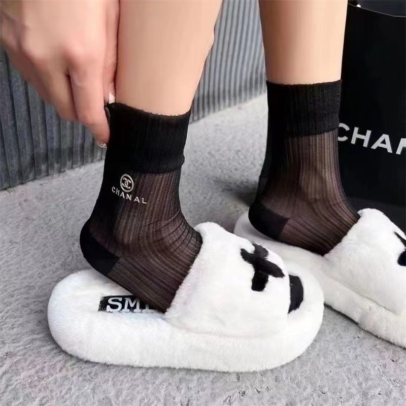 Vớ Dài Trung Bình Siêu Mỏng In Chữ Thời Trang Mùa Hè Cho Trẻ Em