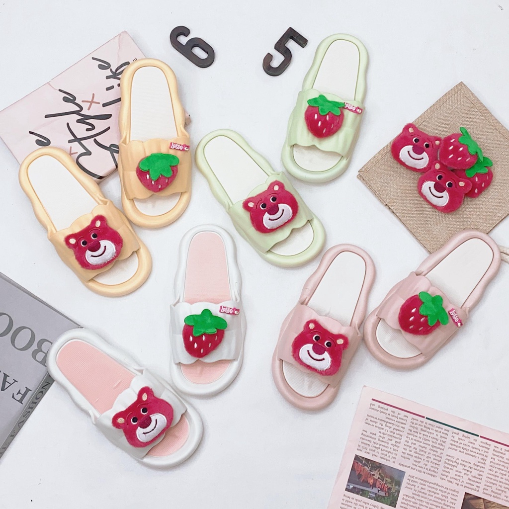 JY390-B1  Dép Nữ Mới Đế Dày Chống Trơn Trượt Mùa Hè Phối Kèm Hoạ Tiết Hoạt Hình, êm chân