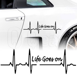 Life goes on Miếng Dán Trang Trí Ngoại Thất Xe Hơi Họa Tiết Chữ life goes on / Auto Chống Thấm Nước