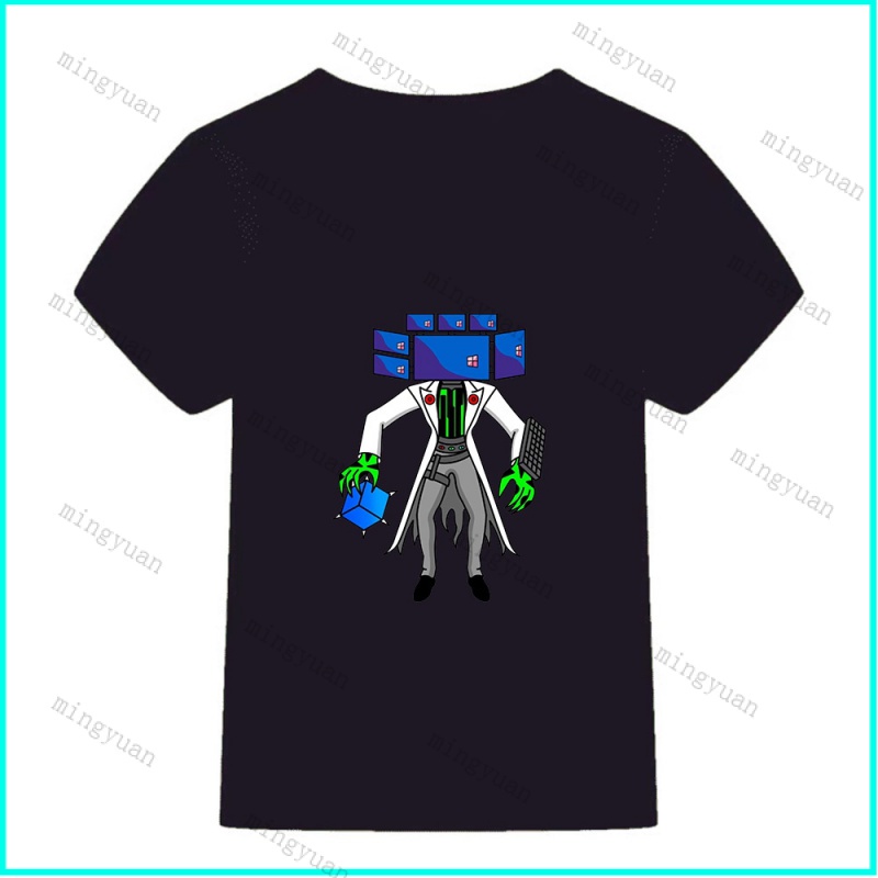 Mingyuan skibidi toilet Titanman de design 13 Áo Thun Tay Ngắn Dáng Rộng unisex