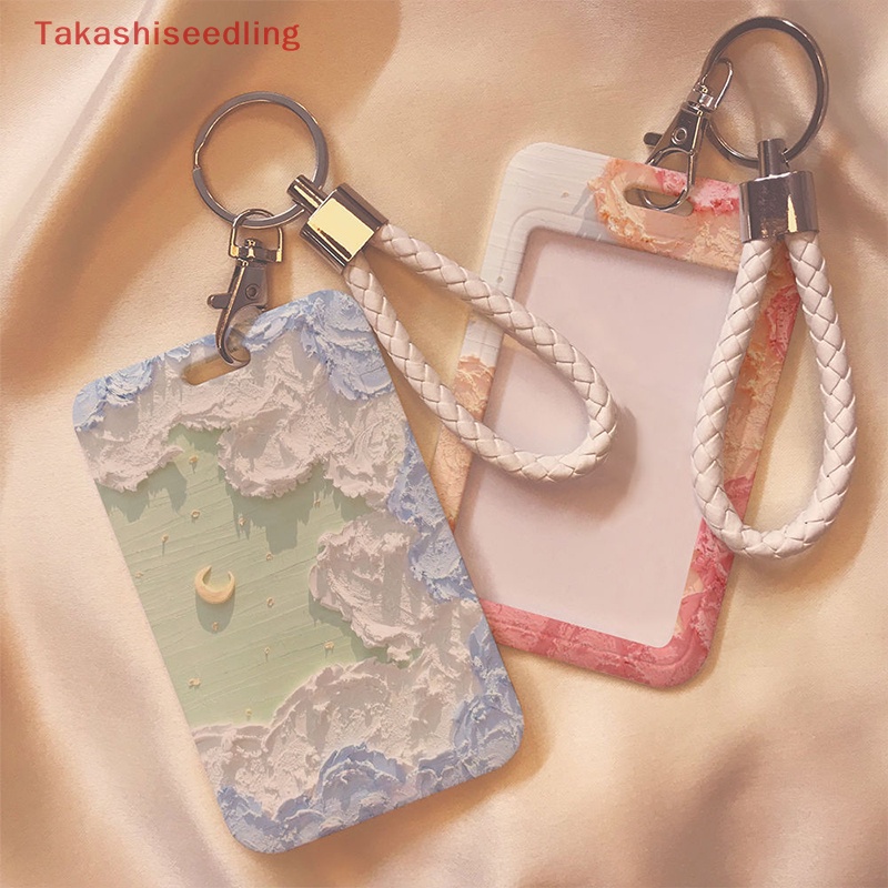 Móc Khóa Thẻ id / Thẻ Ngân Hàng kpop Hoạt Hình Màu Hồng Cho Học Sinh