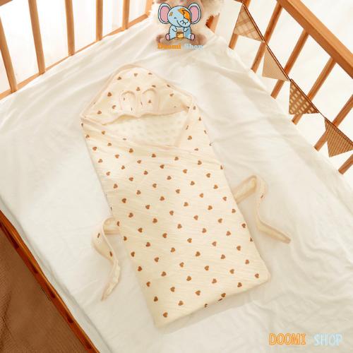 Ủ Xô Muslin Hạt Đậu 4 Mùa Cho Bé Mềm Mịn Thoáng Mát Họa Tiết Siêu Xinh Doomi Shop - HT627