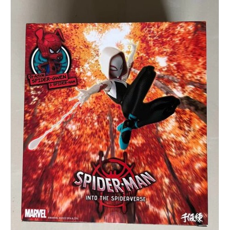 Spider-Man: Into the Spider-Verse SV-ACTION SPIDER GWEN HAM MILES MORALES PETER B. PARKER Change Face Anime Articulado Action Figure Model Dolls Decoration Gift