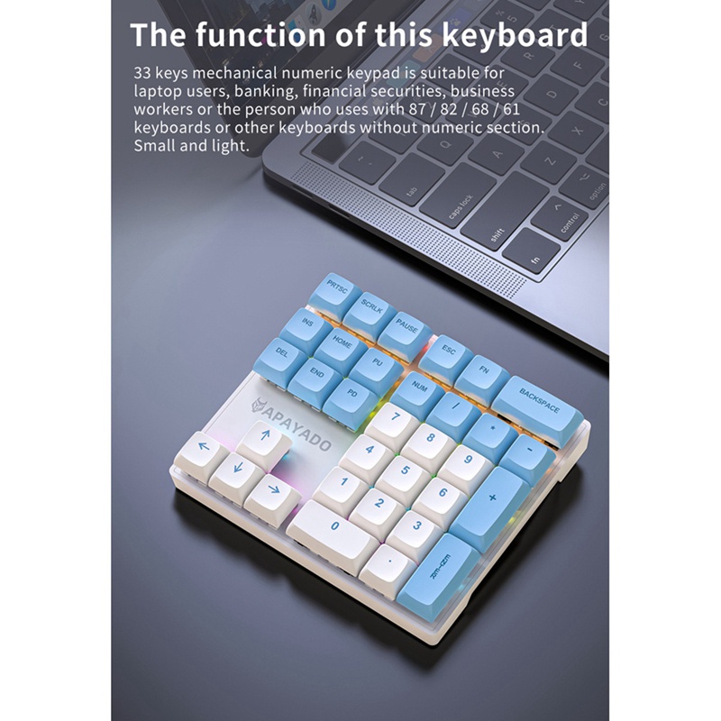 Bàn Phím Cơ apayado 33 Phím Có Đèn Nhiều Màu