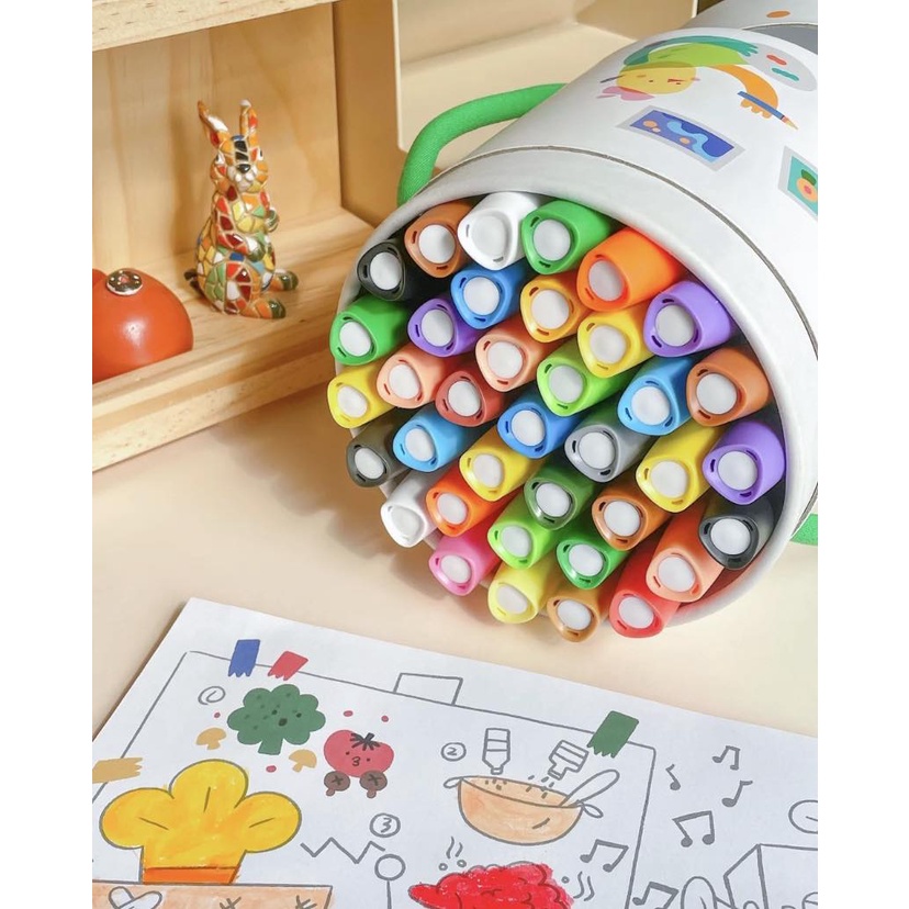 Bút Màu Sáp Lụa Hữu Cơ Mideer Silky Crayon Kèm Quai Xách Cho Bé 8 - 12 - 24 Màu