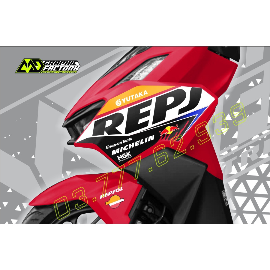 Tem rời Repsol cho Vario 160 xe đỏ - mẫu mới nhất 2023