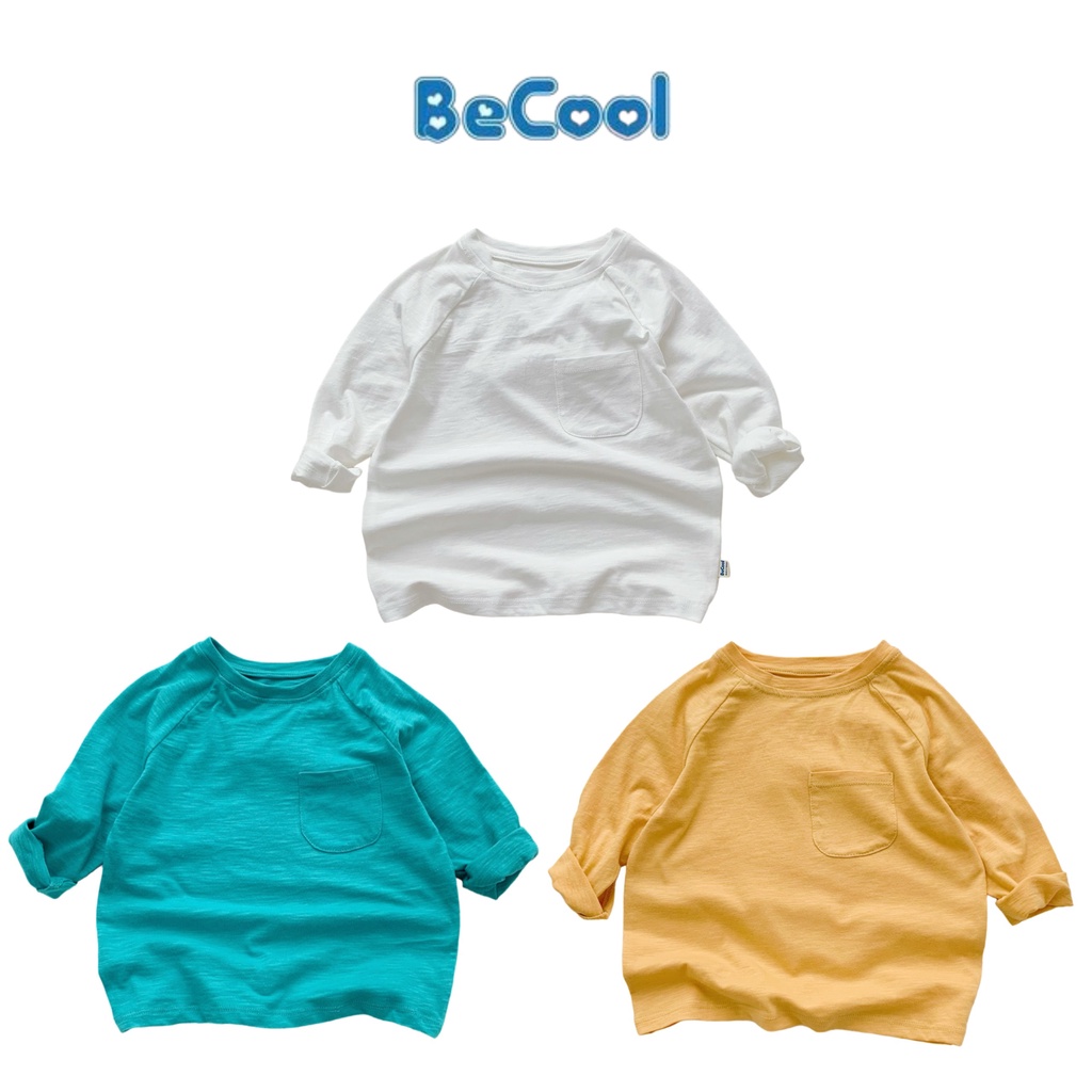Áo Giữ Nhiệt Túi Ngực Cho Bé Chất Thun Cotton Cao Cấp, Áo Thun Thu Đông Cho Bé Từ 9-27kg