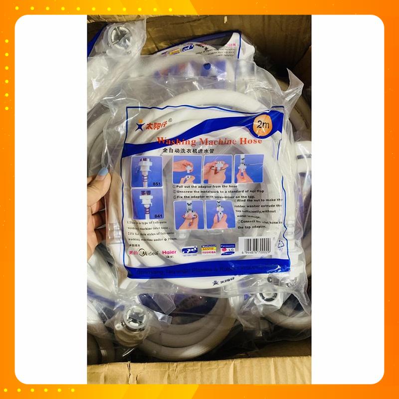 Dây cấp nước máy giặt đa năng 2m, ống dây cấp mg 2 mét hàng Xịn