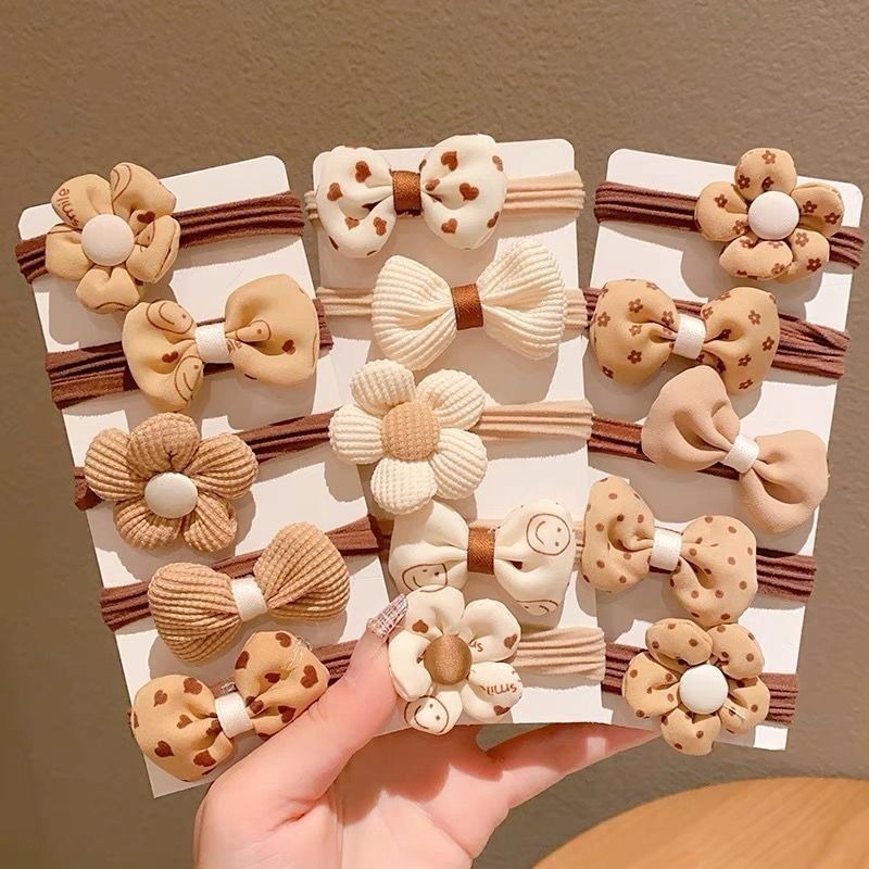 Set 5 Dây Buộc Tóc Co Giãn Nhiều Màu Sắc Cho Bé Gái
