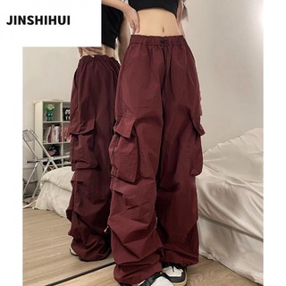 Quần túi hộp JINSHIHUI A90M02M 36Z230909 ống rộng thời trang xu hướng mùa hè 2023 phong cách thoải mái