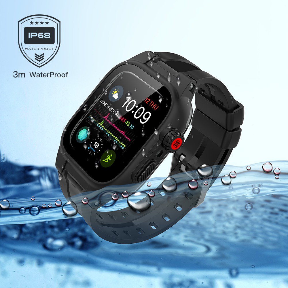 Dành cho Apple Watch Series 4 5 6 SE 44mm Vỏ chống nước iWatch 44mm Bảo vệ toàn diện Vỏ chống sốc Vỏ