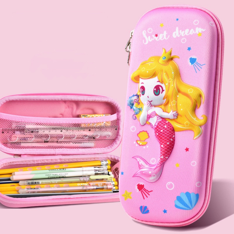 - Hộp bút cho bé in hình nhân vật hoạt hình chống thấm nước / Bóp được viết dễ thương cho bé