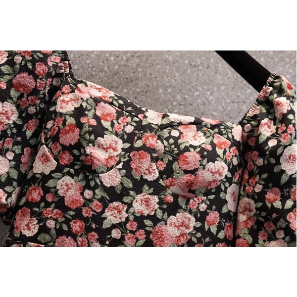 🌸Hàng Order🌸Váy Đầm Bigsize Hoạ Tiết Tay Bồng Dáng Xoè Tà Sexy Nữ Tính🌸Hàng Quảng Châu