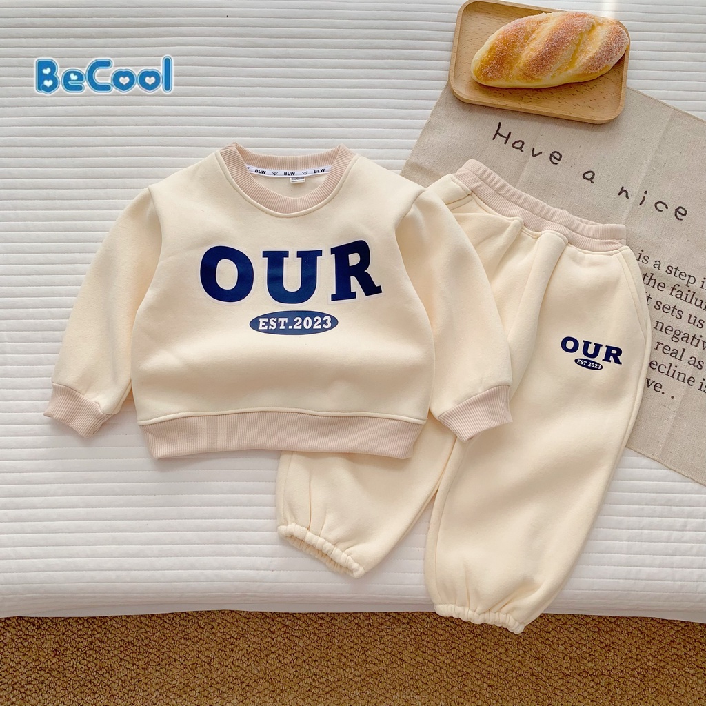 Bộ Nỉ Bông OUR Cho Bé BECOOL, Bộ Thu Đông Chất Nỉ Bông Cao Cấp Cho Bé Từ 8-27Kg BAOBAOKIDS