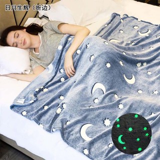 Chăn Lông Cừu Mỏng Hình Kỳ Lân Dạ Quang Cho Bé
