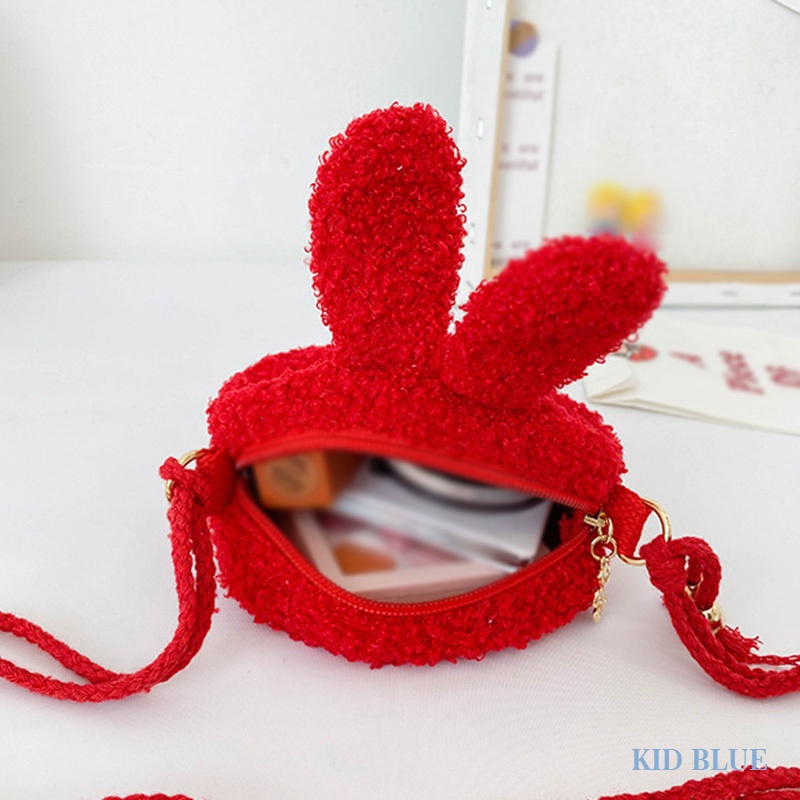 Túi Đeo Chéo Vai Hình Thỏ Hoạt Hình Bằng Vải Bông Nhỏ Nhắn Dễ Thương Dành Cho Trẻ Em