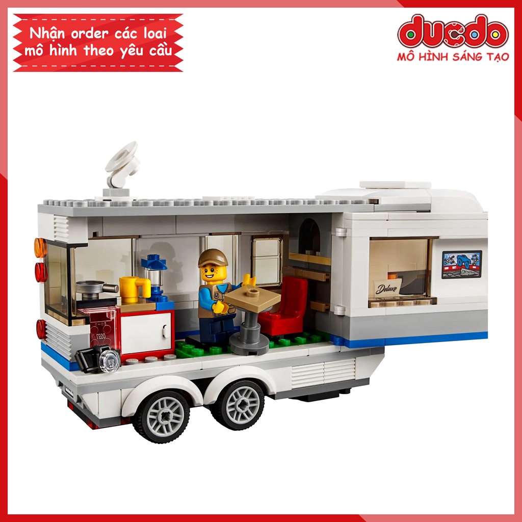 20871 Lắp ghép City Xe Cắm Trại Caravan - Đồ chơi Xếp hình Mô hình 60182