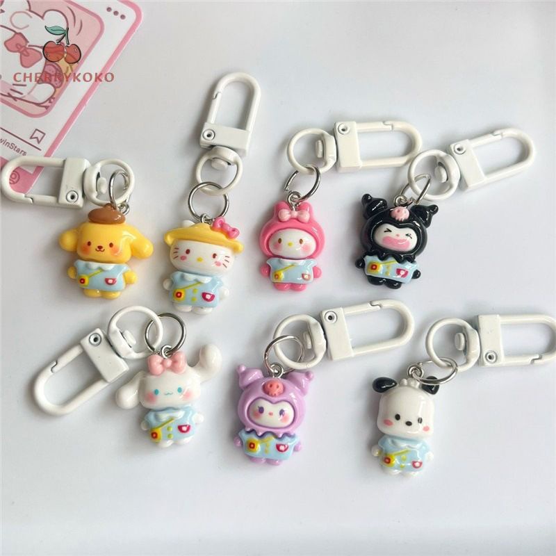 🍒🍒Cherrykoko Móc Chìa Khóa Hình Mèo Sanrio My Melody Kitty Dễ Thương Mới