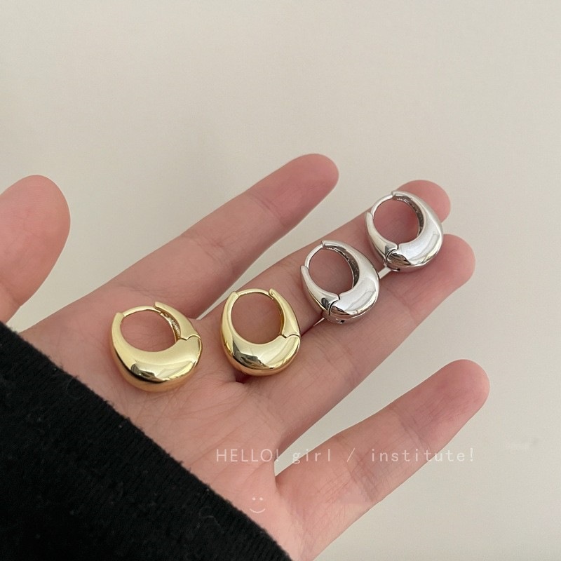 Bông Tai Mạ Bạc 925 Dạng Vòng Thời Trang Dành Cho Nữ