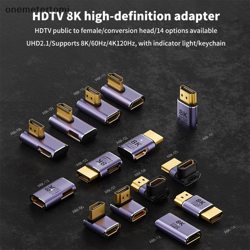 Onemetertomj Đầu Nối hdmi 90 Độ Góc Phải 270 Độ 4k hd Cho hdtv ps4 lptop tv box
