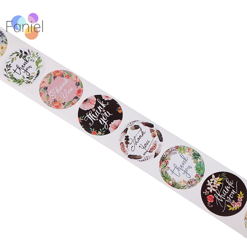 Set 500 Nhãn Dán thank you Trang Trí Sổ Tay Tiệc Cưới