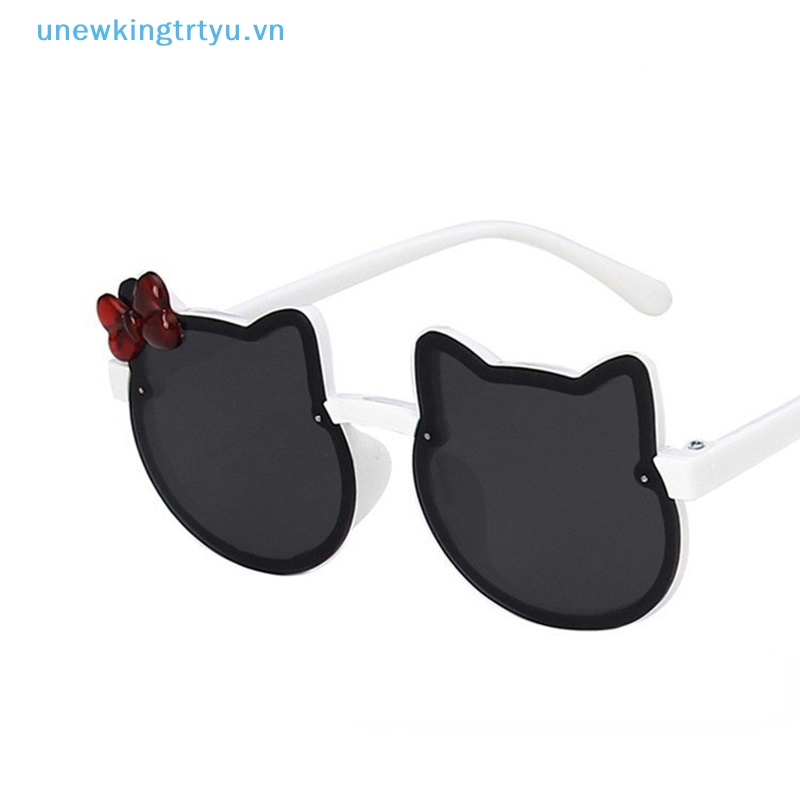 Unewtyu Kính Mát Hình Mèo Hoạt Hình Chống Tia uv400 Cho Bé