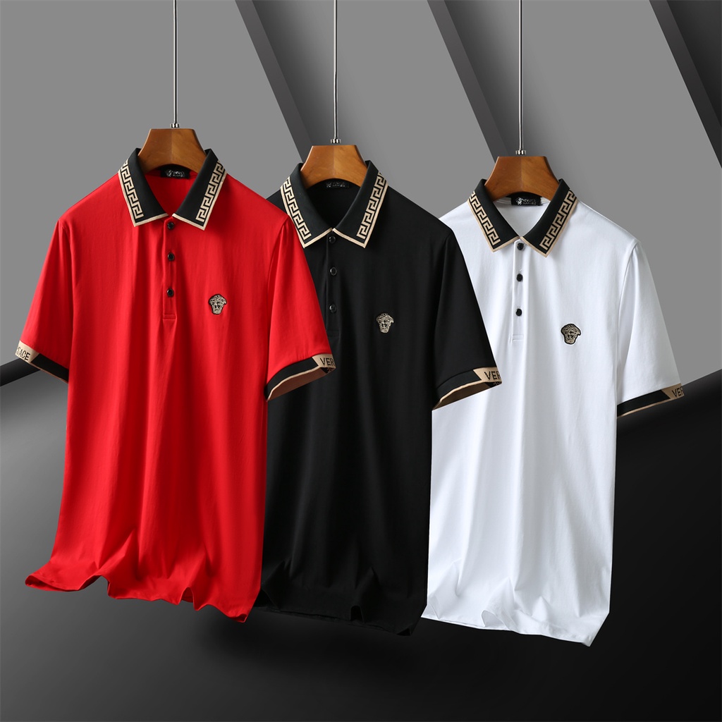 Áo polo Tay Ngắn In Họa Tiết Hoạt Hình Bằng Vải cotton Thoáng Khí Thời Trang Cho Nam 101