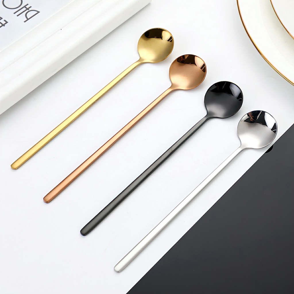 Thìa inox, muỗng cà phê inox, thìa dài uống trà thép không gỉ hai sang trọng tinh tế -joyhome_official
