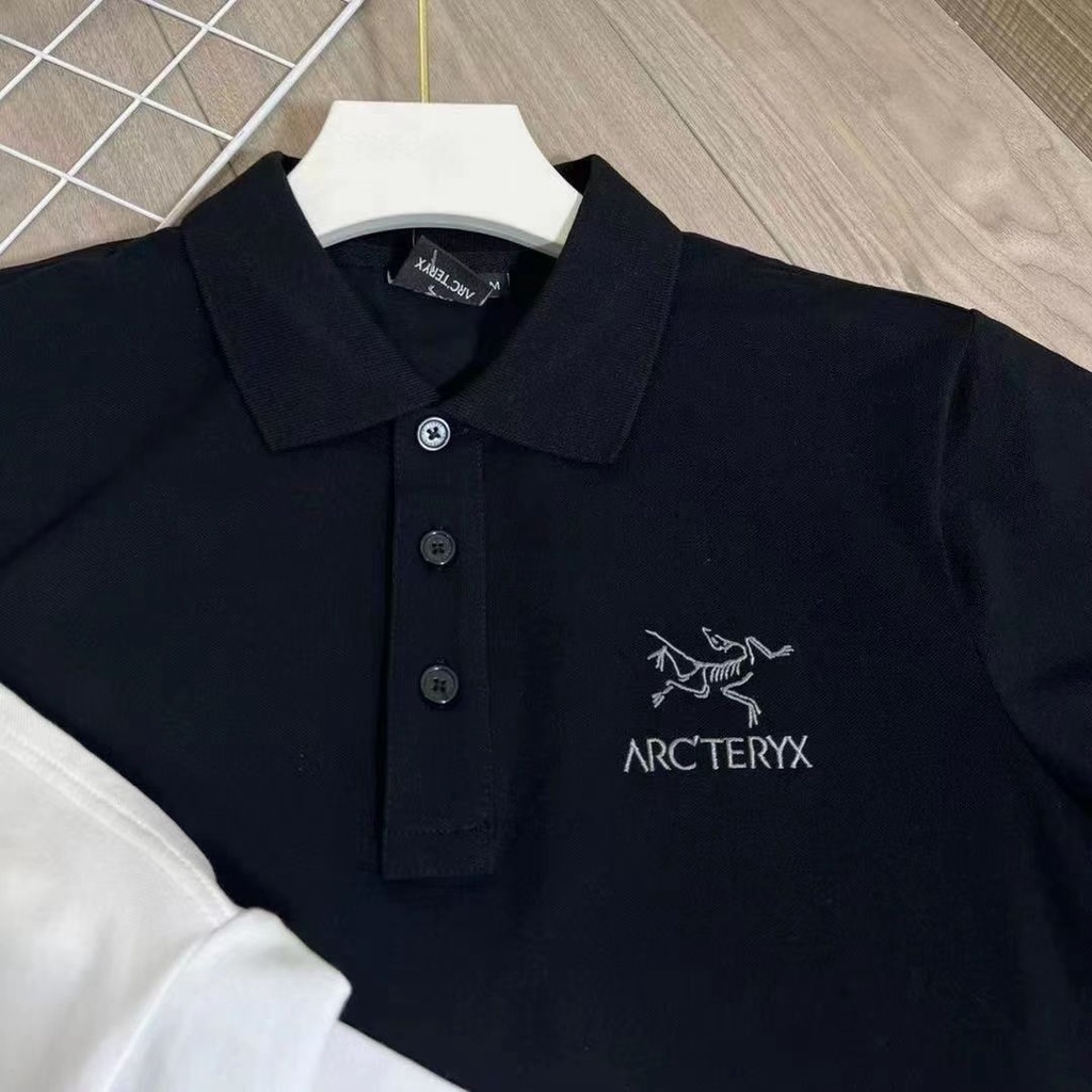 KXAR ARC'TERYX  New Pearl cotton polo shirt embroidery all-match casual fashion slim lapel slimming