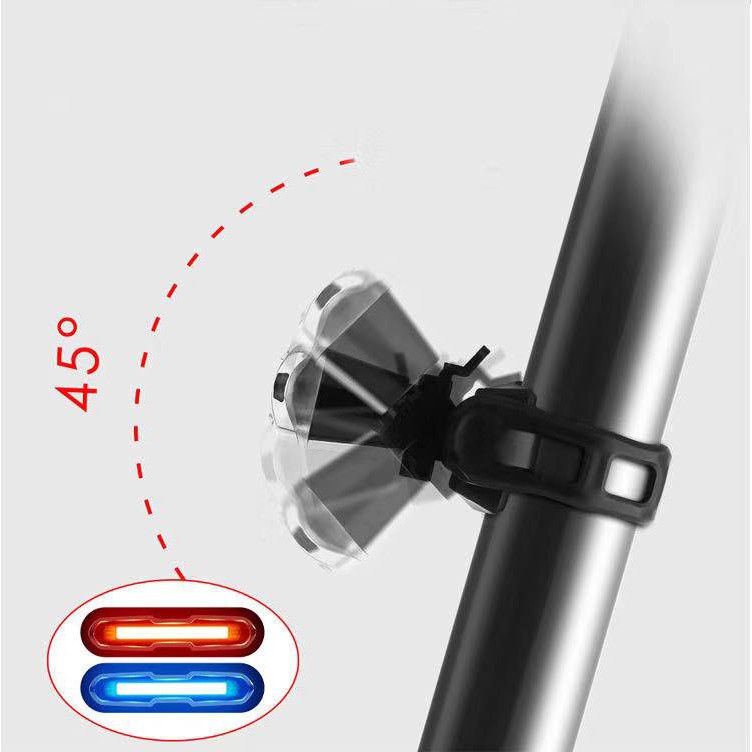 Đèn hậu xe đạp IPX4 Chống nước siêu sáng 5 chế độ chiếu sáng Xe đạp USB có thể sạc lại Đèn hậu xe đạp LED