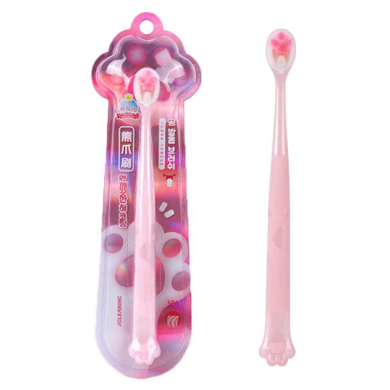 Bàn Chải Đánh Răng 4 Ngàn Hình Bàn Chân Gấu Trúc Siêu Mềm Siêu Mịn Sáng Tạo Tay Cầm In Dấu Chân Người Lớn Trẻ Em Gia Đình