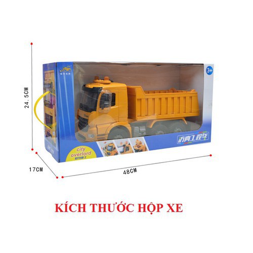 Xe tải chở hàng cỡ lớn đồ chơi cho trẻ em - Xe mô hình ô tô tải công trình chạy đà - ABDC042SH