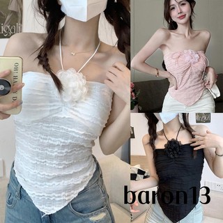 Xo8k-áo Không Tay Buộc Dây Hở Lưng Họa Tiết Hoa Mùa Hè Đi Tiệc Câu Lạc Bộ Cho Nữ