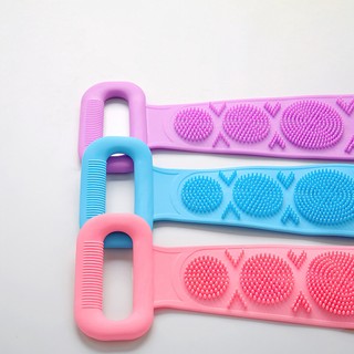 Dây tắm chà lưng 2 mặt bằng silicone / vải mẫu mới - laeli