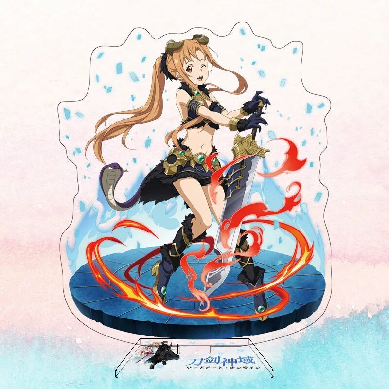 Mô hình Standee Sword Art Online Anime Yuuki Asuna Acrylic Kirigaya Kazuto Phụ kiện trang trí để bàn góc học tập