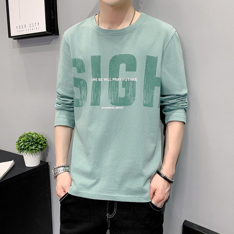 Áo Thun cotton Tay Dài Cổ Tròn Thời Trang Xuân Thu Cho Nam Giới size m-4xl