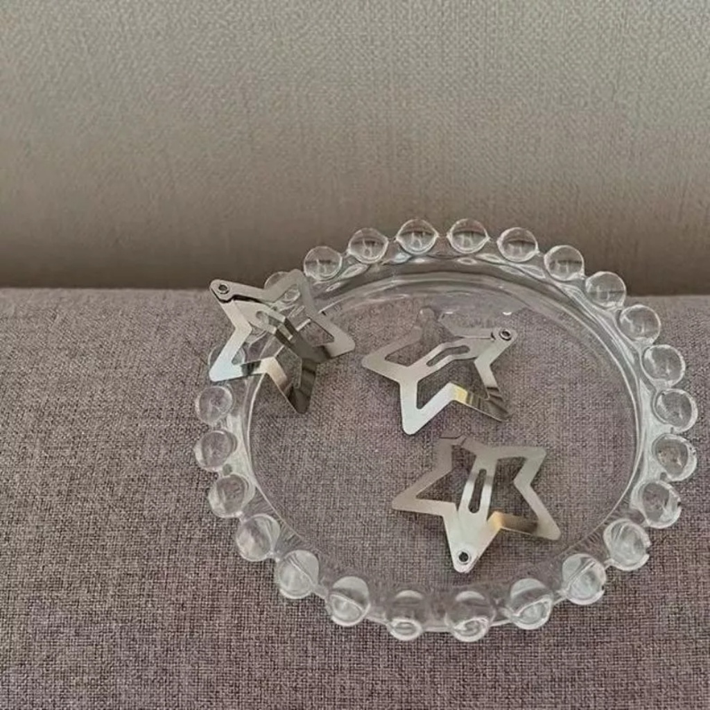 PVN59701 Tóc Ngôi Sao Năm Cánh Bằng Kim Loại Màu Bạc Mát Mẻ Dễ Phối Đồ Dành Cho Bạn Gái