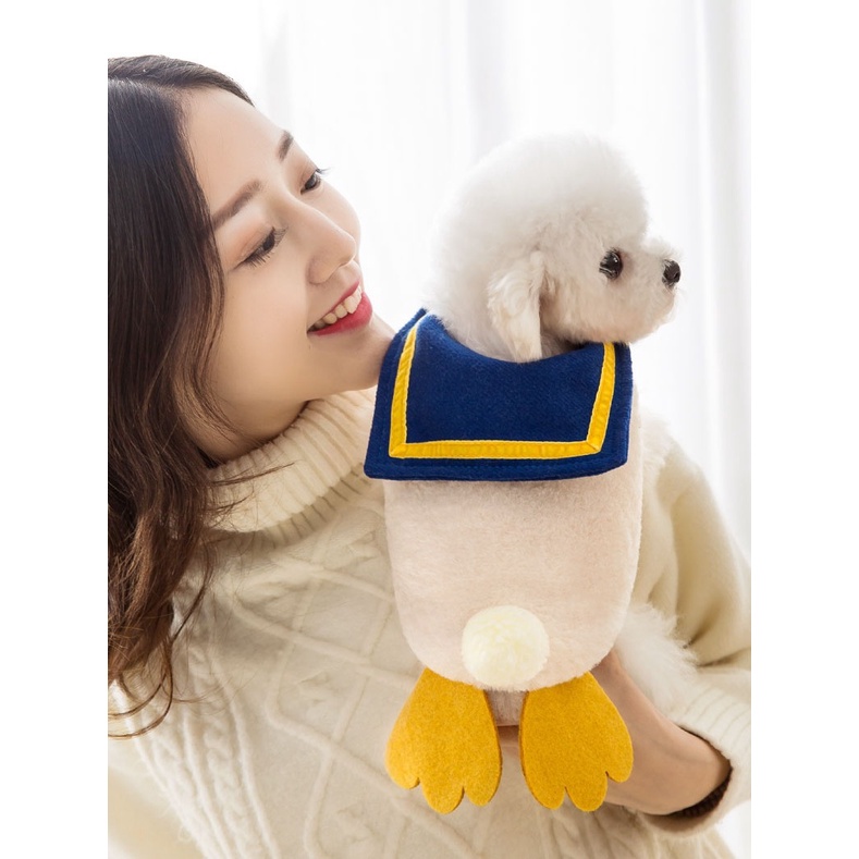 Trang Phục Hóa Trang Vịt donald Vui Nhộn Cho Thú Cưng