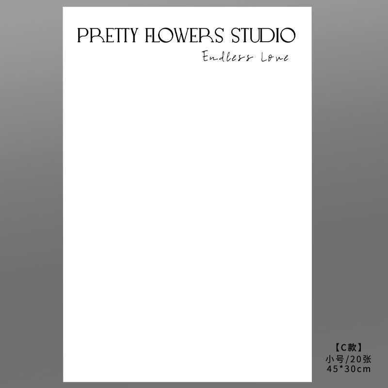 Giấy gói hoa LOVE ,studio, you are, flower sang chảnh khổ 30x45cm chống nước