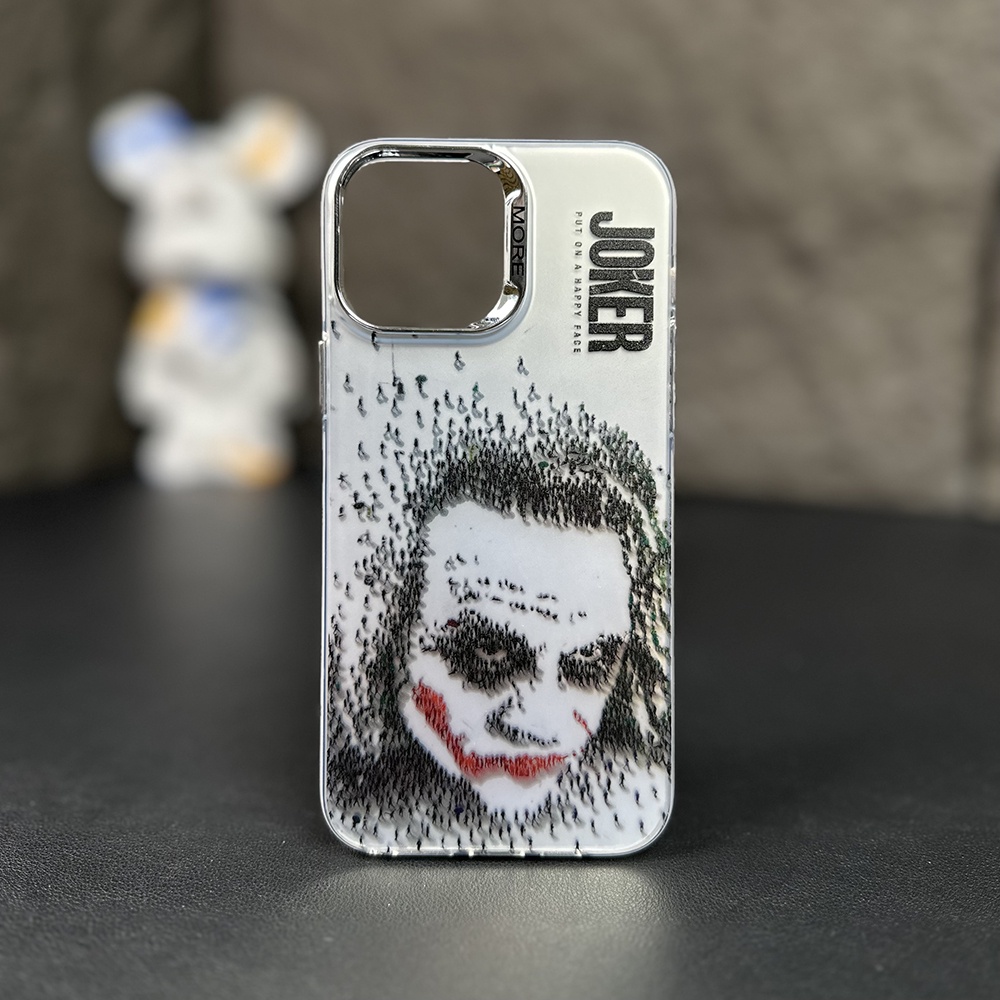 Ốp Điện Thoại imd Màu Bạc Nhám Hình Phím joker Cho iphone 15 14 pro max 13 12 pro max 11