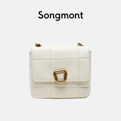 Túi Xách Da Bò Dáng Vuông Nhỏ Phối Dây Xích Thời Trang 2022 Sang Trọng Cho Nữ