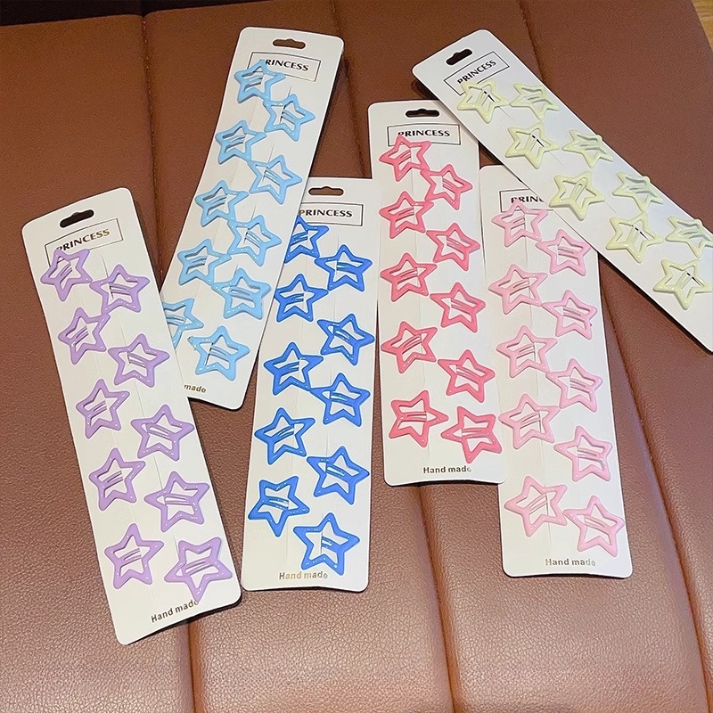 Bộ 42 Kẹp Tóc bb Hình Ngôi Sao Dễ Thương Phong Cách Hàn Quốc Cho Bé Gái