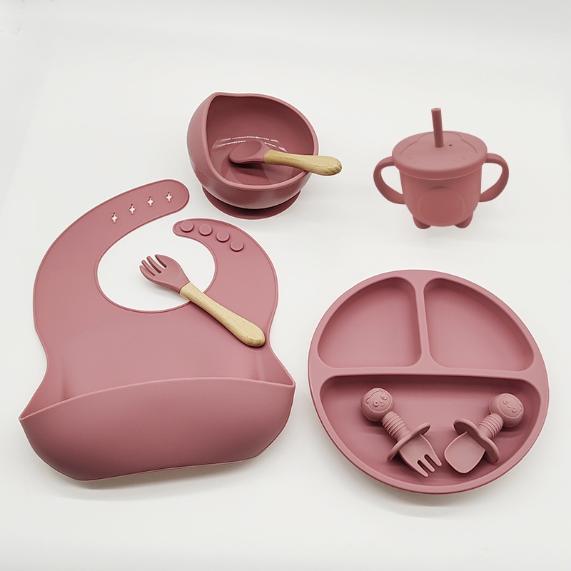 Bộ Muỗng Nĩa Tập Ăn Bằng silicone Cho Bé