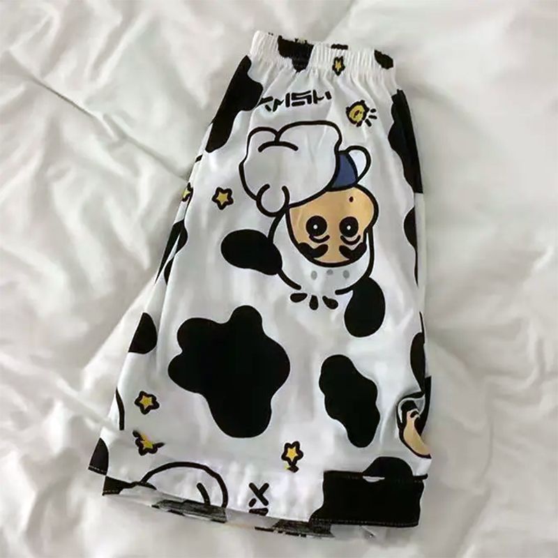 Quần Short Pijama Mềm Mại Thoải Mái In Họa Tiết Hoạt Hình Cậu Bé Bút Chì Đáng Yêu