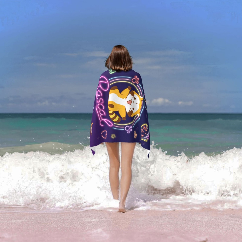 Puchi Khăn Tắm Đi Biển Sợi Siêu Nhỏ Siêu Lớn Khô Nhanh